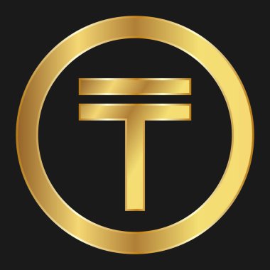 İnternet para birimi Tenge kavramının altın simgesi