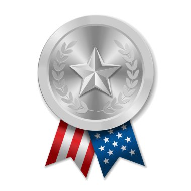 ABD kurdeleli ve yıldızlı gümüş madalya