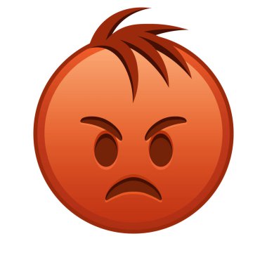 Surat asan dudaklar. Kocaman kırmızı bir gülümseme ve saçlar.