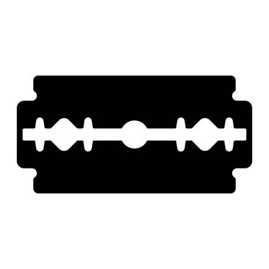 Modern tarzda bir güzellik salonu ya da berber dükkanı için jilet ikonu