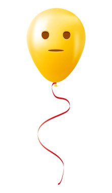 Esneyen yüzlü Emoji balonu Sarı emoji gülüşü