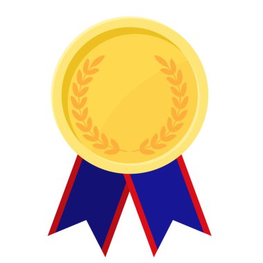 Spor için Belize bayrak kurdeleleriyle altın ödülün basit bir illüstrasyonu