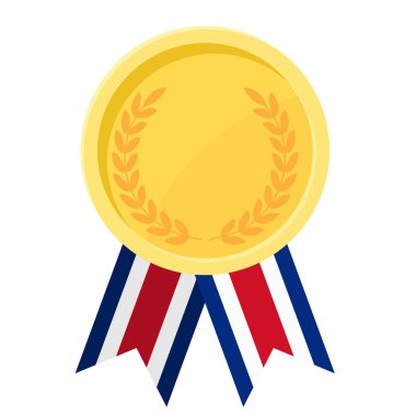 Kosta Rika bayrak kurdeleleriyle altın madalya kazanmanın basit bir gösterimi.