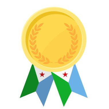 Cibuti bayrak kurdeleleriyle altın madalya kazanmanın basit bir örneği.