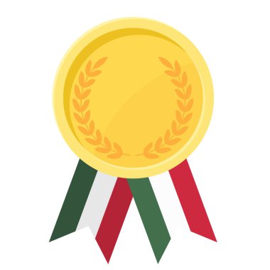 Macaristan bayrak kurdeleleriyle altın madalya kazanmanın basit bir gösterimi.