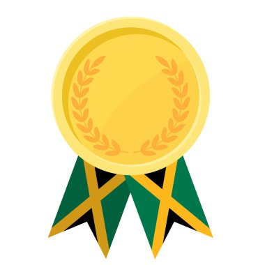 Jamaika 'nın spor dalında taktığı altın madalyanın basit bir örneği.