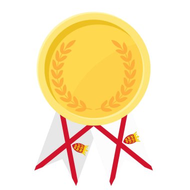 Spor için Jersey lag kurdeleleriyle altın madalya kazanmanın basit bir örneği.