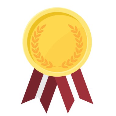 Letonya bayrak kurdeleleriyle altın madalya kazanmanın basit bir gösterimi