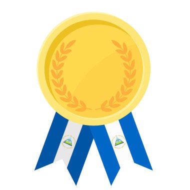 Nikaragua bayrak kurdeleleriyle altın madalya kazanmanın basit bir gösterimi