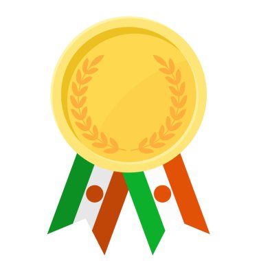 Nijer bayrak kurdeleleriyle altın madalya kazanmanın basit bir gösterimi.