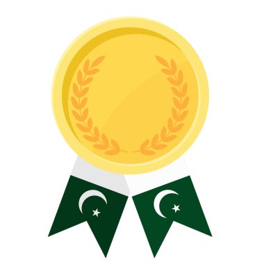 Pakistan bayrak kurdeleleriyle altın madalya kazanmanın basit bir gösterimi.