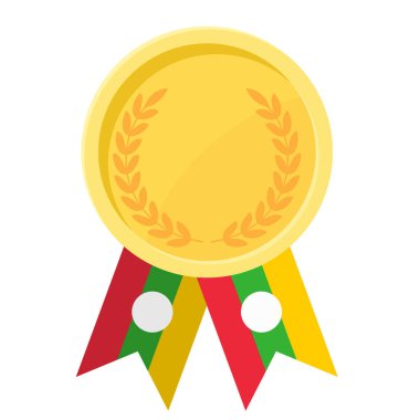 Shan State bayrak kurdeleleriyle altın madalyanın basit bir illüstrasyonu