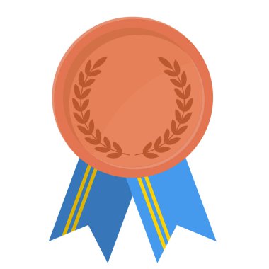 Spor için Aruba bayrak kurdeleleriyle Bronz Madalya 'nın basit bir illüstrasyonu