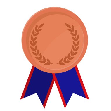 Spor için Belize bayrak kurdeleleriyle Bronz Madalya 'nın basit bir illüstrasyonu