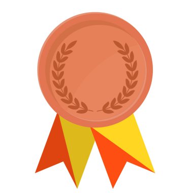 Spor için Bhutan bayraklı bronz madalya illüstrasyonları