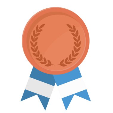 Spor için Guatemala bayrak kurdeleleriyle Bronz Madalya 'nın basit bir illüstrasyonu