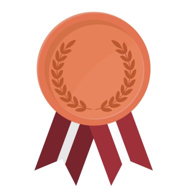 Spor için Letonya bayrak kurdeleleriyle Bronz Madalya 'nın basit bir illüstrasyonu