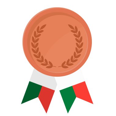 Madagaskar bayrak kurdeleleriyle bronz madalya kazanmanın basit bir gösterimi.