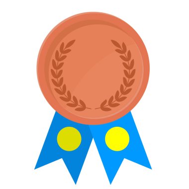 Spor için Palau Cumhuriyeti bayrak kurdeleleri ile Bronz Madalya 'nın basit bir illüstrasyonu