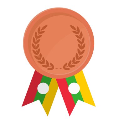 Spor için Shan State bayraklarıyla Bronz Madalya 'nın basit bir illüstrasyonu