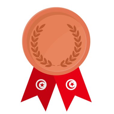 Tunus bayrak kurdeleleri spor dalında Bronz madalya tanıtımı