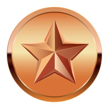 Bronz madalya ve spor ve oyunlar için yıldız. Oyunlar için madalya ya da para