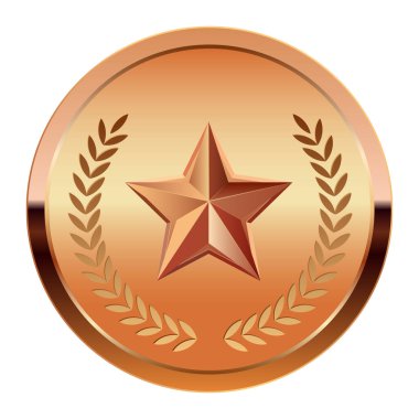 Bronz madalya ve spor ve oyunlar için yıldız. Oyunlar için madalya ya da para