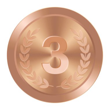 Bronz madalya. Ağ ve oyunlar için yuvarlak madalya