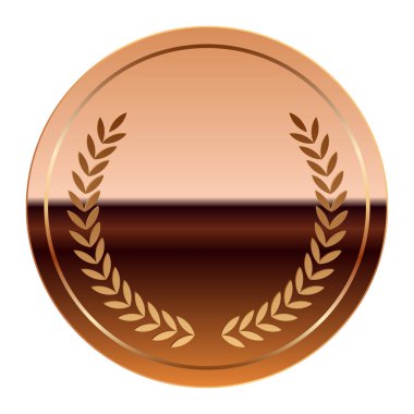 Spor ve oyunlar için bronz parlak ayna madalyası. Oyunlar için madalya ya da para