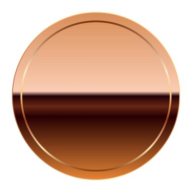 Spor ve oyunlar için bronz parlak ayna madalyası. Oyunlar için madalya ya da para