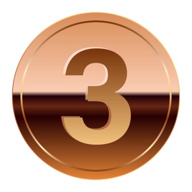 Spor ve oyunlar için bronz parlak ayna madalyası. Oyunlar için madalya ya da para