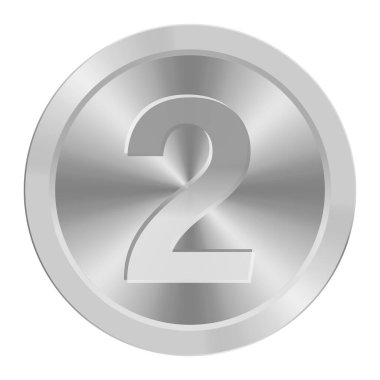 Gümüş madalya. Ağ ve oyunlar için yuvarlak madalya