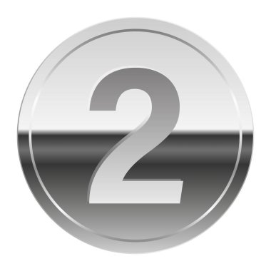 Spor ve oyunlar için gümüş parlak ayna madalyası. Oyunlar için madalya ya da para