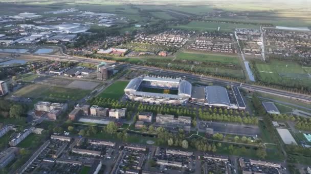 2022年10月1日 オランダ サッカークラブの本拠地フリースラントにある阿部レンストラスタジアム Sports Club Heereneven オランダプロサッカークラブアリーナ — ストック動画