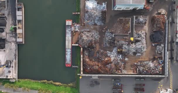 Dordrecht Οκτωβρίου 2022 Ολλανδία Ανακύκλωση Τζάνσεν Εγκαταστάσεις Αποσυναρμολόγησης Και Αποσυναρμολόγησης — Αρχείο Βίντεο