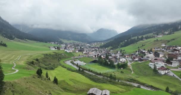 Lech Gemeinde Westen Des Österreichischen Bundeslandes Vorarlberg Bludenz Gelegen Wintersport — Stockvideo