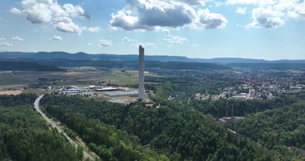 Rottweil Agosto 2022 Alemania Elevator Test Tower Una Torre Prueba — Vídeo de stock