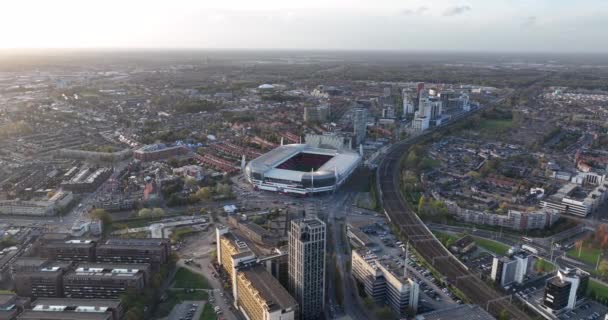Eindhoven 2Th 2022 Netherlands 중심가 스카이라인 기차역 필립스 Psv 스타디움 — 비디오