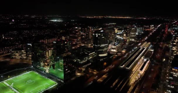 암스테르담 2022 네덜란드 암스테르담주디다 Amsterdam Zuidas Zuidasdok 시설을 높이고 고속도로 — 비디오