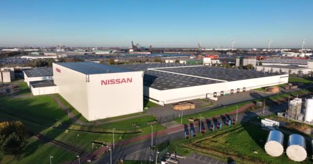 Amsterdam Kasım 2022 Hollanda Nissan Otomotiv Parça Merkezi Keşif Depo — Stok video
