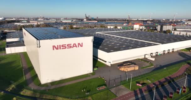 Amsterdam Den November 2022 Nederländerna Nissan Motor Parts Center Expedition — Stockvideo