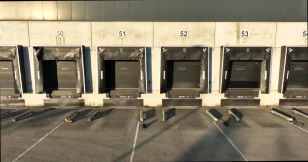 Quai Camion Plate Forme Chargement Fret Paltform Pour Camions Entrepôt — Video