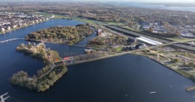 Almere, 16 Kasım 2022, Hollanda. Floriade bahçıvanlık sergisi, 1960 yılından beri her on yılda bir Hollanda 'nın Almere kentinde düzenlenir..