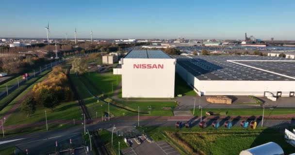 Άμστερνταμ Νοεμβρίου 2022 Ολλανδία Nissan Automotive Motor Parts Center Αποστολή — Αρχείο Βίντεο