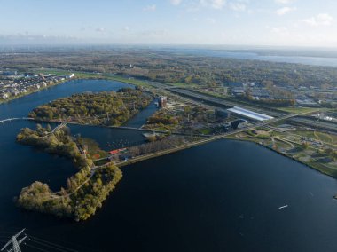 Almere, 16 Kasım 2022, Hollanda. Floriade bahçıvanlık sergisi, 1960 yılından beri her on yılda bir Hollanda 'nın Almere kentinde düzenlenir..
