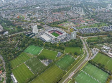 Utrecht, 5 Ekim 2022, Hollanda. Utrecht 'teki Stadion Galgenwaard futbol stadyumu profesyonel futbol kulübü FC Utrecht' in evidir..