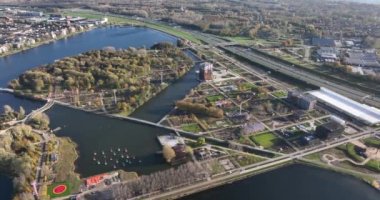 Almere, 16 Kasım 2022, Hollanda. Floriade bahçıvanlık sergisi, 1960 yılından beri her on yılda bir Hollanda 'nın Almere kentinde düzenlenir..