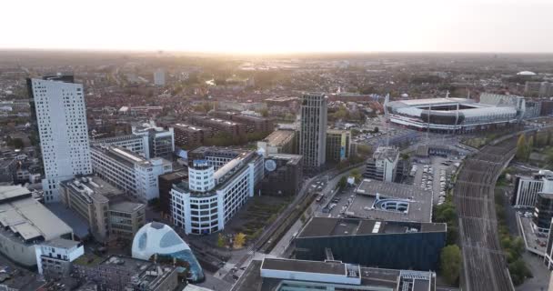 Eindhoven Novembre 2022 Paesi Bassi Centro Città Eindhoven Aereo Drone — Video Stock
