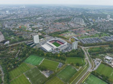 Utrecht, 5 Ekim 2022, Hollanda. Utrecht 'teki Stadion Galgenwaard futbol stadyumu profesyonel futbol kulübü FC Utrecht' in evidir..