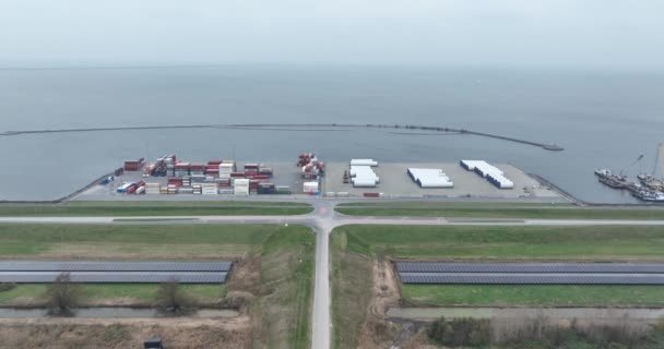 Lelystad 2022年12月3日 Ctu Flevokust 通往鹿特丹港和安特卫普港的储存和转运码头 — 图库视频影像